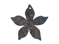 Agat / zawieszka / kwiat / 64x59x11mm / czarny / 1szt
