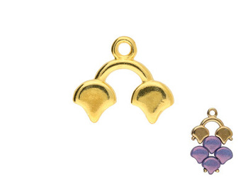 Cymbal™ / końcówka do GINKO / metal / 19x16mm / złoty / 1szt