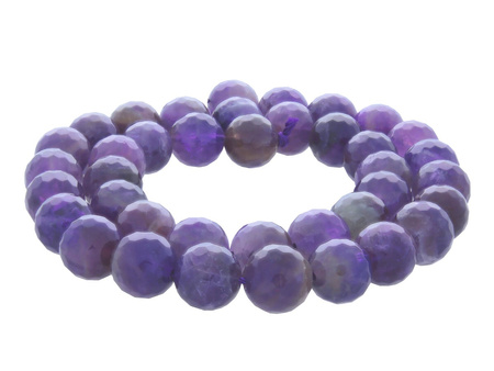 Ametyst / kula fasetowana / 6mm / 62szt