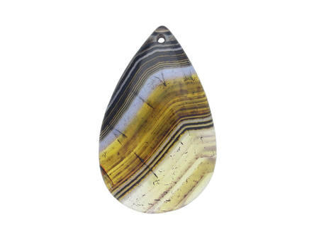 Agat / zawieszka / kropla / 52x32x7mm / multikolor / 1szt