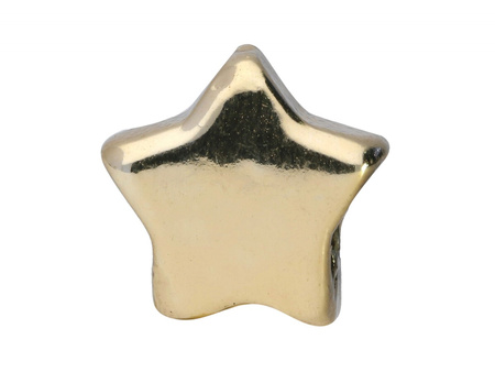 Gwiazdka / przekładka / 11x11x7mm / kolor KC Gold / otwór 3mm / 2szt