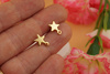 Sztyfty gwiazdka / stal chirurgiczna / 9x9mm / złoty / 2szt