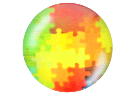 Kaboszon szklany z grafiką K20 PT1372 / multikolor / 20mm / 2szt