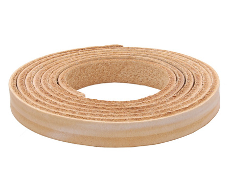Rzemień naturalny / płaski / 10x2mm / karmelowy / 1m