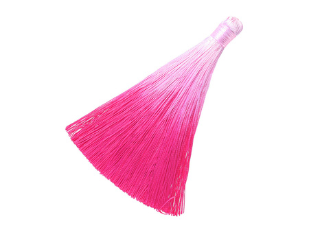 Chwost z nici wiskozowych / ombre / z szerokim oplotem / 100mm / główka 10mm / różowy / 1szt