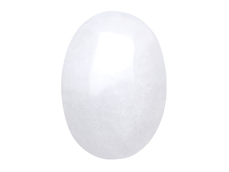 Kwarc Awenturynowy Biały / kaboszon / owal / 18x25x6mm / 1szt