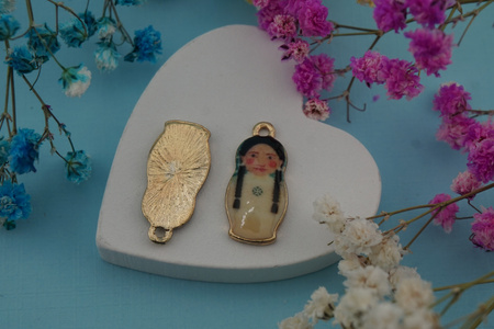 Indianka SweetCharm™ / charms / 21x11x2mm / KC Gold / 2szt