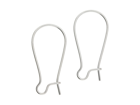 Bigle zamknięte / stal chirurgiczna / 25x12x0.7mm / srebrny / 2szt