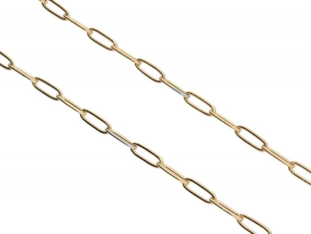 Łańcuszek Rolo / II gatunek / stal nierdzewna / 9x3mm / drut 0.7mm / KC Gold / 1m