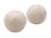 Koraliki filcowe, białe / kula / 10mm / 2szt