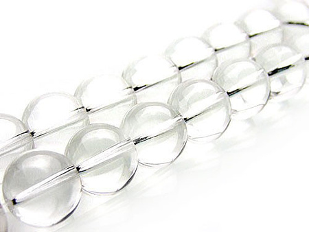 Koraliki szklane kulka 12mm - sznur - 28szt. przezroczyste