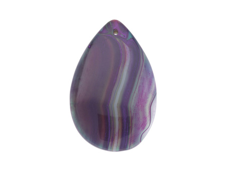 Agat / zawieszka / kropla / 55x36x5.5mm / fioletowo-zielony / 1szt
