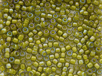 TOHO™ / Round 8/0 / Inside Color Black Diamond / Opaque Yellow / 10g / ~410szt