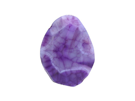 Agat / kropla nieregularna / fasetowana / 33x25x7mm / fioletowy / 1szt