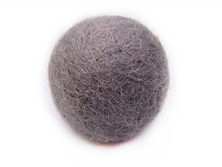 Koralik filcowy / kulka / 30mm / szary / 1szt