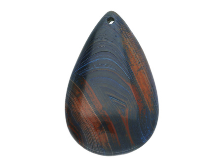 Agat / zawieszka / kropla / 52x32x7mm / brązowy / 1szt