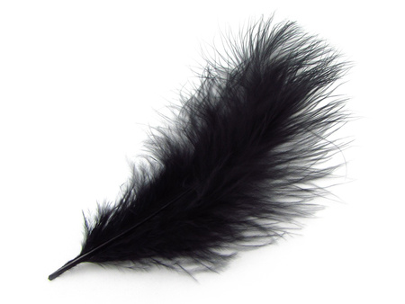 Piórka strusie, ozdobne, długość ok 13-16cm / czarny / 1szt