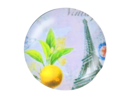 Kaboszon szklany z grafiką K20 PT1266 / multikolor / 20mm / 2szt