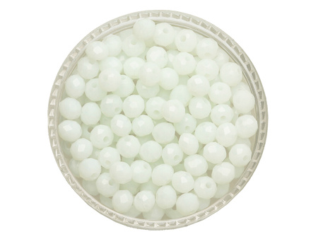 CrystaLove™ / kryształki szklane / rondelle / 3x4mm / biały / 120szt