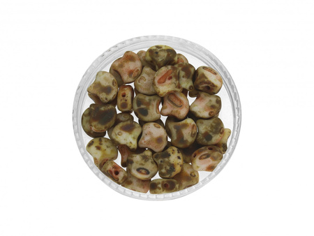 GINKO™ / 7.5x7.5mm / Matte / Opaque / White Picasso / 5g / ~20szt