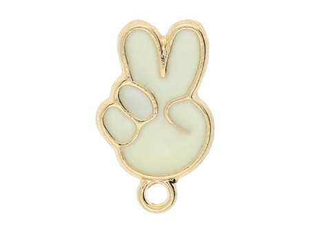 Victory SweetCharm™ / zawieszka charms / 15x9.5x2mm / KC Gold, waniliowy / 2szt