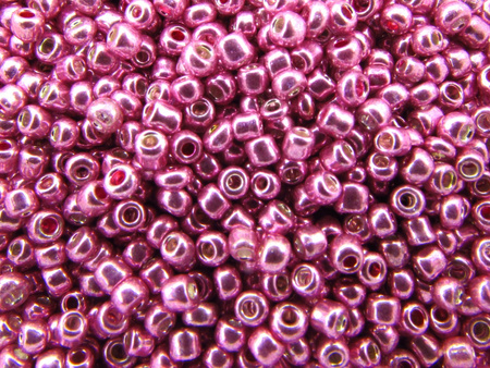 Koraliki szklane drobne, Metalic Rose / 2,6mm / otwór round / 20g