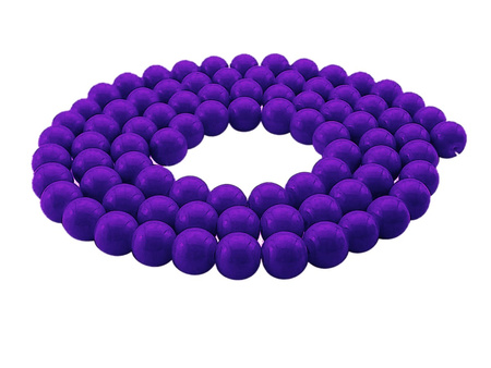 Koraliki powlekane / ciemny fioletowy / kula / 12mm / otwór 1.2mm / 1 sznur / 70 koralików