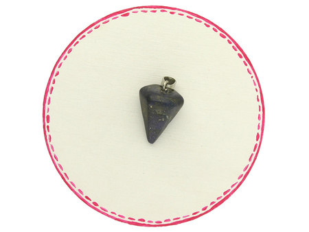 Lapis lazuli / zawieszka z krawatką / hexagon grot / 23x15mm / granatowy / 1szt