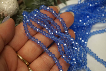 CrystaLove™ / kryształki szklane / rondelle / 3x4mm / Cornflower Blue / 110szt