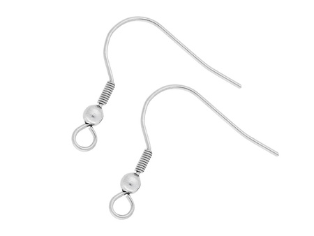 Bigle / otwarte z kulką i sprężynką / stal chirurgiczna / 19mm / srebrny / 4szt