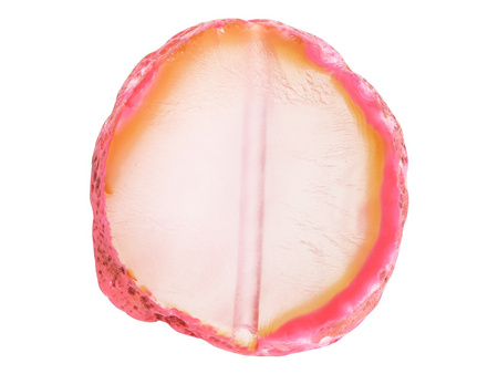 Agat / owal plaster nieregularny / 42-50mm x 38-48mm x 6mm / różowy / otwór 2mm / 1szt