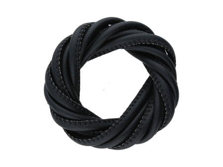 soSimple™ / rzemień ekologiczny, szyty / okrągły / 2.5mm / czarny / 1m