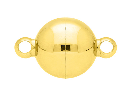 Zapięcie magnetyczne / kula / stal chirurgiczna / 10x6x6mm / złoty / 1szt