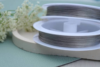 Linka jubilerska 0.30mm, stalowa / srebrny / 24m