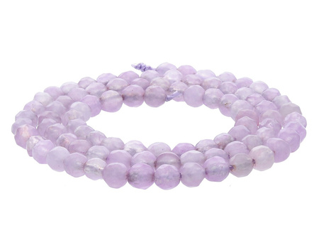 Agat / kula fasetowana / 4mm / lawendowy / 84szt