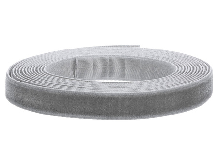 Aksamitka / wstążka / 10mm / szary / 2m