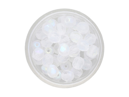 Firepolish™ / 6mm / Crystal AB Matted / 40szt