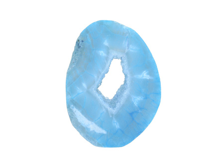 Agat druzy / plaster nieregularny / 40x29x8mm / niebieski / 1szt