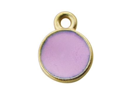 Kółeczko SweetCharm™ / zawieszka charms / 11x8mm / złoto-wrzosowy / otwór 1mm / 4szt