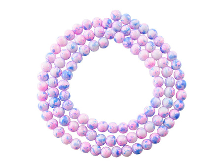 Koraliki Candy™ kula 8mm / kolor jasny różowy, fioletowy / otwór 1.5mm / 1 sznur / 100 koralików