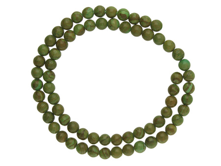 Jaspis pejzażowy / kula / 6mm / zielony / sznur / 60szt