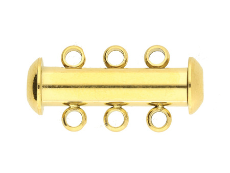 Zapięcie magnetyczne zakładkowe / stal chirurgiczna / 20x10mm / złoty / uchwyt 1.5mm / 1szt