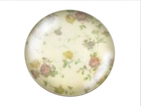 Kaboszony szklane z grafiką, K14 PT1082 / beżowy / 14mm / 4szt