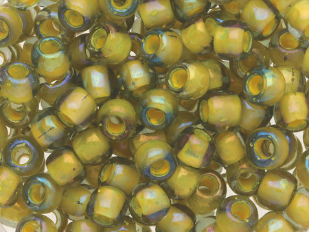 TOHO™ / Round  6/0 / Inside-Color Lustered / Black Diamond/ Yellow / 10g / ~160szt