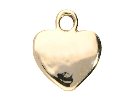 Serce / zawieszka charms / 14x12mm / kolor KC Gold / 4szt