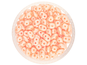 SuperDuo™ / 2.5x5mm / Powdery / Pastel Peach / 10g / ~140szt