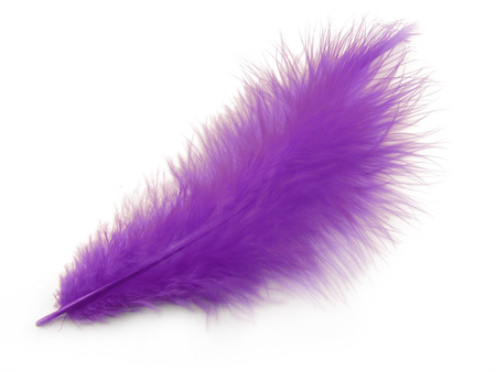 Piórka strusie, ozdobne, długość ok 17-20cm / ametystowy / 2szt