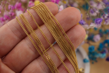 Łańcuszek pancerka/ stal chirurgiczna / 2mm / złoty / 40+5cm