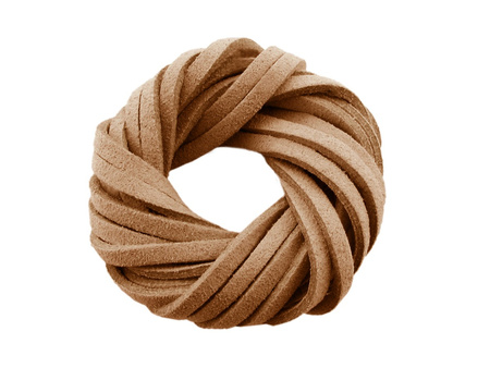 Rzemień ekologiczny, zamszowy 3x1.5mm / orzechowy / 95cm