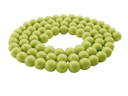 Koraliki powlekane / 12mm / kula / jasny zielony / 70szt